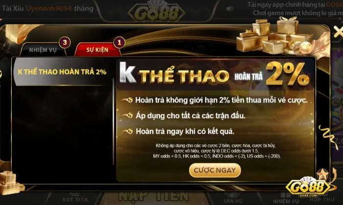 Go88 đưa ra một loạt chương trình ưu đãi đầy hấp dẫn