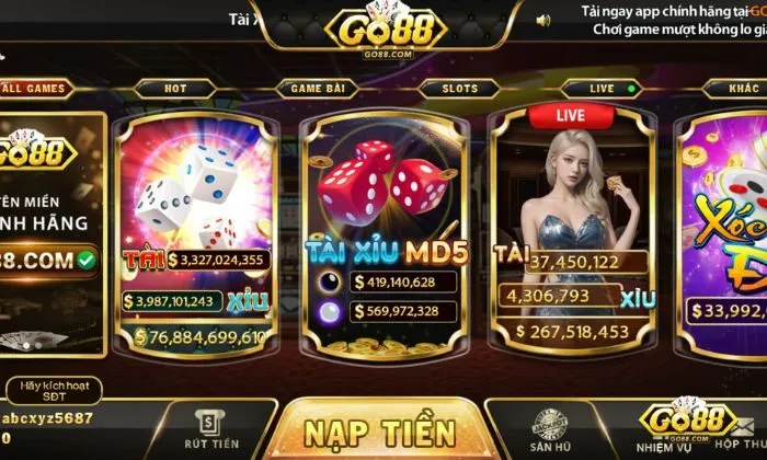 Kho tàng game cá cược hot nhất tại Go88