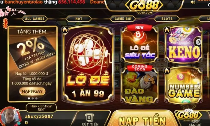 Lô đề Go88 thu hút đông đảo anh em tham gia