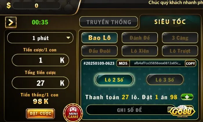 Ghi nhớ các bước để chơi Lô đề tại Go88 hiệu quả